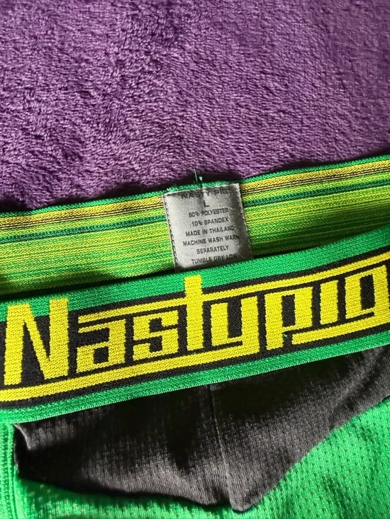 Nasty Pig Green & Yellow Jockstrap - Picture 2 of 2